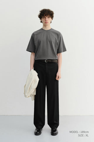 UNISEX ESSENTIAL LOOSE T-SHIRT WASHED CHARCOAL