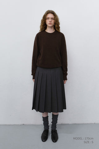 UNISEX ESSENTIAL CREWNECK SWEATER BROWN