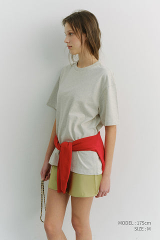 UNISEX LOOSE T-SHIRT OATMEAL MELANGE