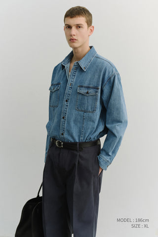 UNISEX CLASSIC DENIM SHIRT CLASSIC BLUE