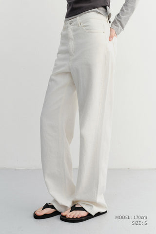 SUMMER STRAIGHT JEANS ECRU