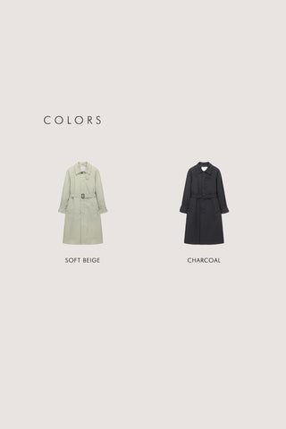 UNISEX PADDED BALMACAAN COAT CHARCOAL GREY