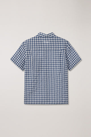 UNISEX CHECKED PAJAMA SHIRT NAVY CHECK