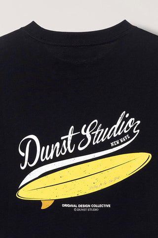 UNISEX SUMMER HOLIDAY SURF BOARD T-SHIRT BLACK