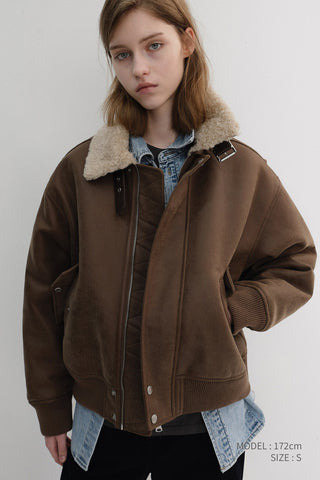 UNISEX VOLUME AVIATOR BLOUSON BROWN