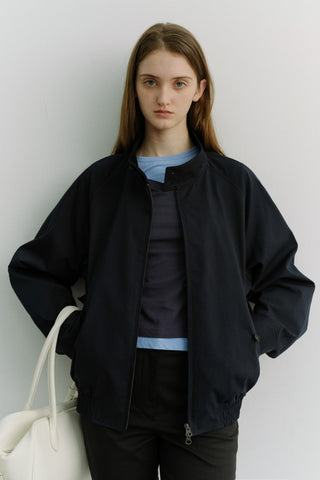 UNISEX MODERN HARRINGTON JACKET NAVY