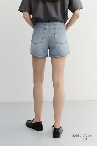 MINI DENIM SHORTS LIGHT BLUE