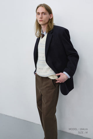 STRAIGHT CHINO SLACKS BROWN