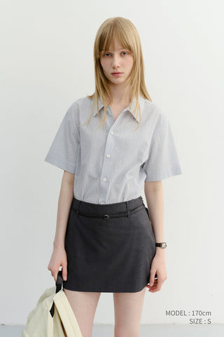 UNISEX HOLIDAY STRIPED SHIRT SOFT BLUE STRIPE