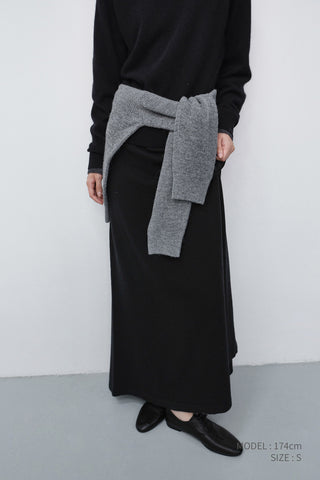 KNITTED MAXI SKIRT BLACK