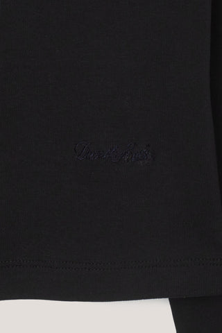 UNISEX HENLEY-NECK T-SHIRT BLACK