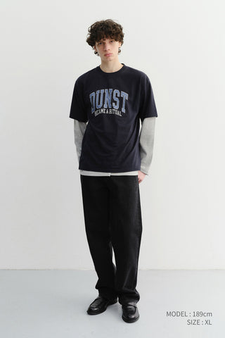 UNISEX VINTAGE ARCH LOGO T-SHIRT FRENCH NAVY