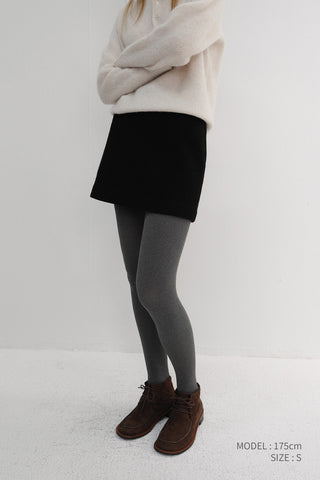 WOOL MINI SKIRT BLACK