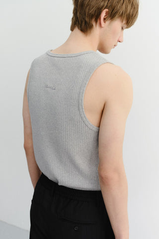 RELAXED SLEEVELESS TOP MELANGE GREY
