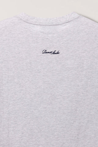 UNISEX MARINE LOGO T-SHIRT LIGHT MELANGE GREY