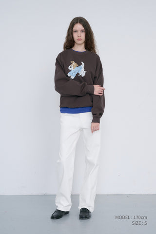 UNISEX PUPPY SWEATSHIRT BROWN