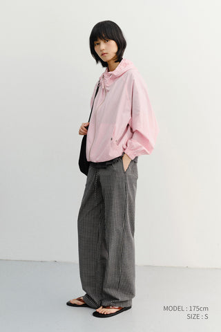 PAJAMA STRING PANTS BLACK CHECK