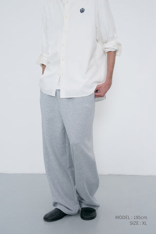 UNISEX STRAIGHT SWEATPANTS MELANGE GREY