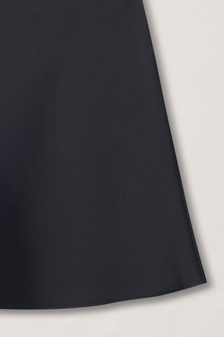 SATIN MINI SKIRT BLACK