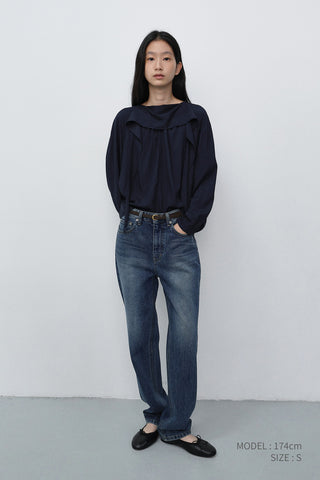 ESSENTIAL STRAIGHT JEANS BRUSHED BLUE