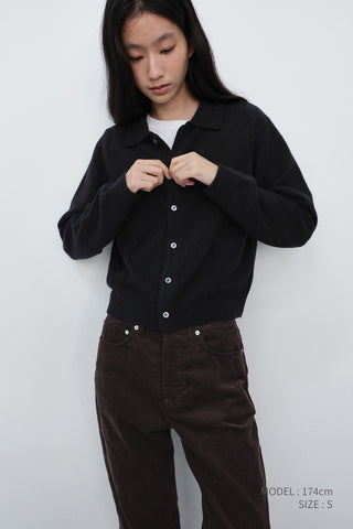 ESSENTIAL STRAIGHT CORDUROY JEANS DEEP BROWN