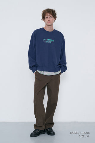UNISEX SLOGAN SWEATSHIRT NAVY
