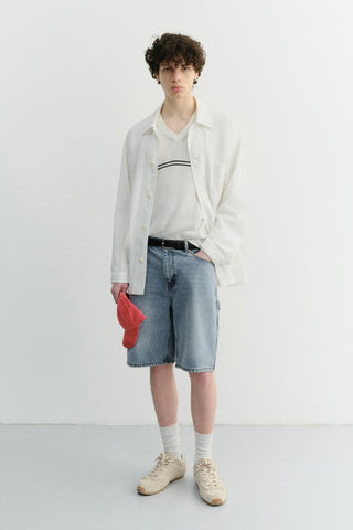CLASSIC CARPENTER DENIM SHORTS LIGHT BLUE