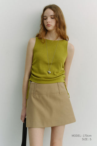 MICRO MINI SKIRT BEIGE
