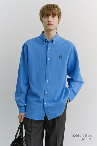 UNISEX CLASSIC BOYFRIEND SHIRT CERULEAN BLUE
