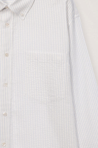 UNISEX CLASSIC STRIPED BD OVERSHIRT CREAM