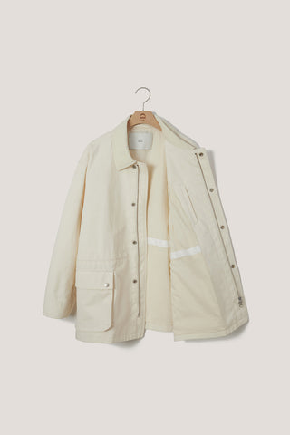 UNISEX COTTON CHORE JACKET OFF WHITE