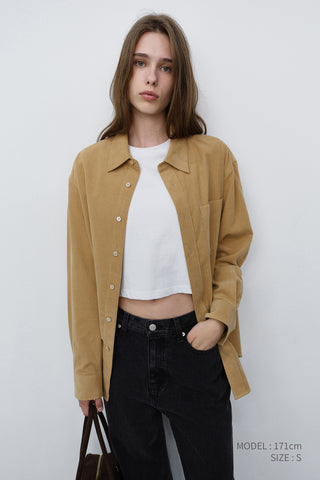 UNISEX CORDUROY SHIRT BEIGE