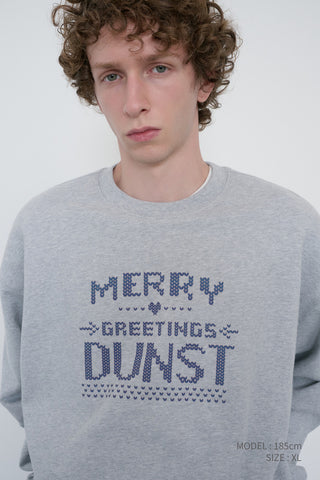 UNISEX PIXEL SWEATSHIRT MID MELANGE GREY