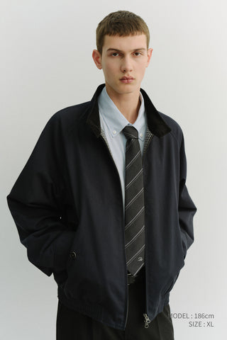 UNISEX MODERN HARRINGTON JACKET NAVY