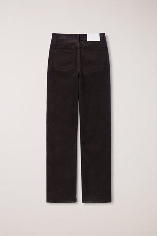 ESSENTIAL STRAIGHT CORDUROY JEANS DEEP BROWN