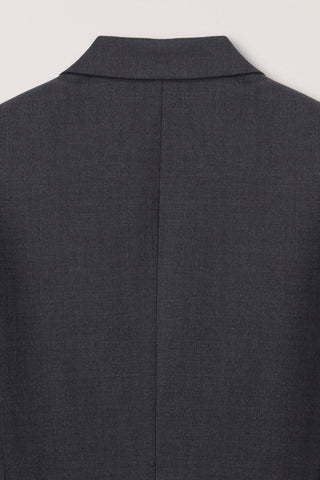 ESSENTIAL 2 BUTTON WOOL BLAZER MELANGE GREY