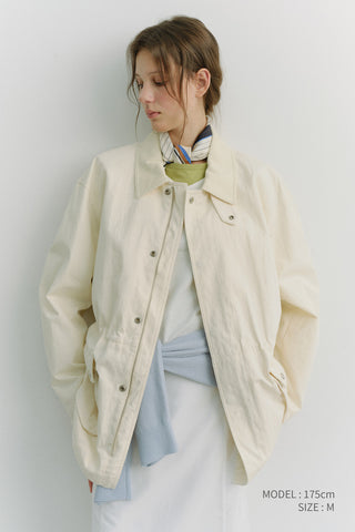 UNISEX COTTON CHORE JACKET OFF WHITE