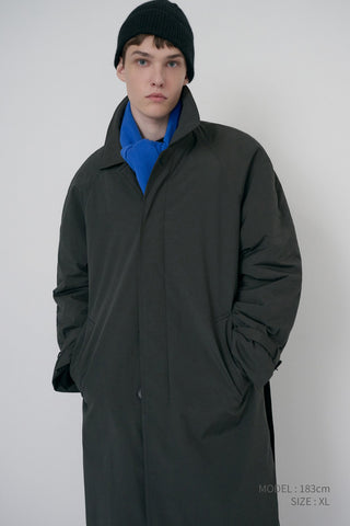 UNISEX PADDED BALMACAAN COAT CHARCOAL GREY