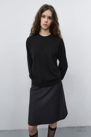 BIAS MIDI CHECKED SKIRT BLACK CHECK