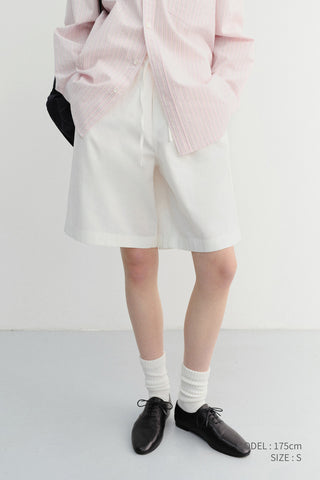 UNISEX PAJAMA BERMUDA SHORTS WHITE