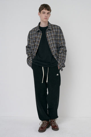 UNISEX BOUCLE JOGGER PANTS BLACK
