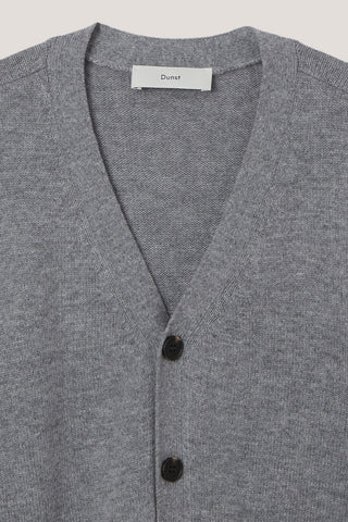UNISEX BOYFRIEND KNIT CARDIGAN MELANGE GREY