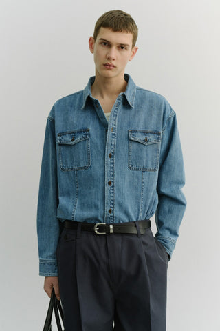 UNISEX CLASSIC DENIM SHIRT CLASSIC BLUE