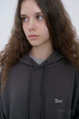 UNISEX GARMENT DYED HOODIE BLACK