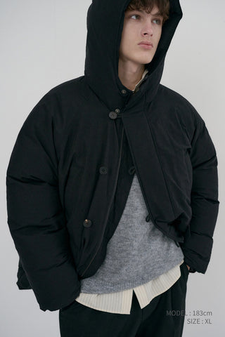 UNISEX GOOSE DOWN PARKA JACKET BLACK