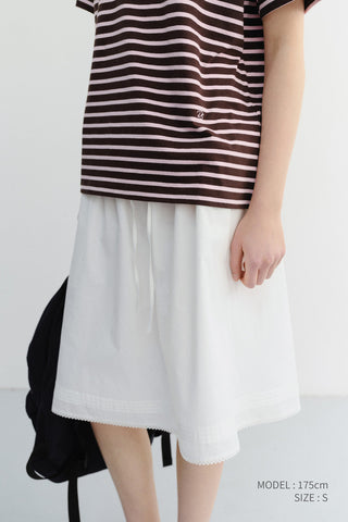 UNISEX STRIPED T-SHIRT BROWN PINK