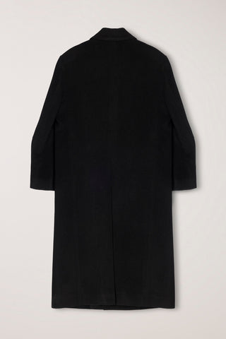 UNISEX TAILORED DOUBLE-BREASTED CASHMERE COAT BLACK