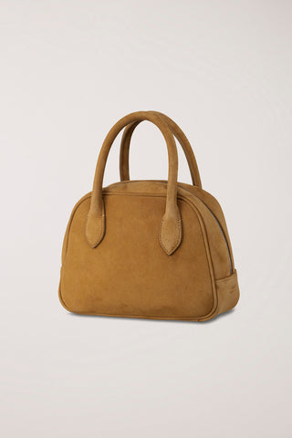 SUEDE BOSTON TOTE BAG GOLDEN CUSTARD