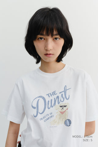 UNISEX DRAWING PUPPY T-SHIRT OFF WHITE