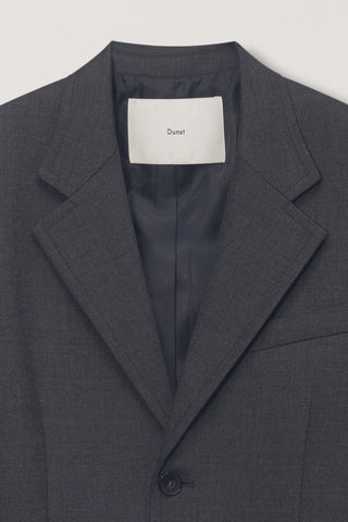 UNISEX OVERSIZED WOOL BLAZER MELANGE GREY